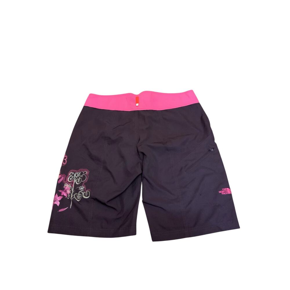 The North Face Womens Board Shorts Size 10 Black Pink Floral Swim Surf Swim - Picture 5 of 8